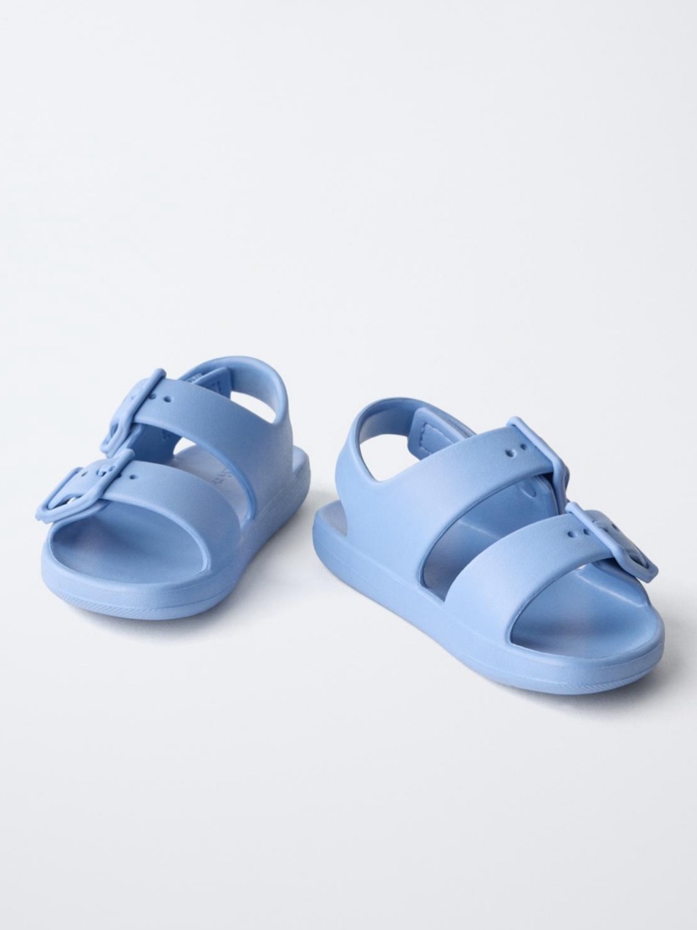 ZARA RUBBERIZED BUCKLED SANDALS - Picture 2 of 10